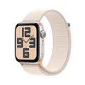 Apple Watch SE GPS 44 mm Boîtier en Aluminium Lumière Stellaire avec Boucle Sport Lumière