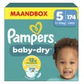 Pampers Baby-Dry Maat 5 maandbox - 174 luiers - 11kg-16kg