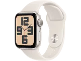 Apple Watch SE (2024), GPS, 44 mm, Caja de aluminio Blanco estrella, Vidrio delantero Ion-X, Correa deportiva Talla M/L