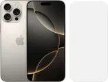 Apple iPhone 16 Pro Max 256u00a0Go Titane Naturel + BlueBuilt Protu00e8ge-u00e9cran Verre