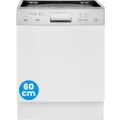 Bomann Spülmaschine Geschirrspüler 60cm, teilintegrierte Ausführung, sehr leise, Spülmaschine teilintegriert 60 cm, automatische Türöffnung, inkl. Aqu