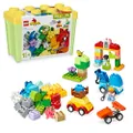 LEGO DUPLO Classic Cars and Trucks Brick Box Toddler Learning Toys, Features a Race Car and Truck Toy for 18 Month old boys & Girls, Creative Vehicle 