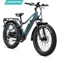 JOBOBIKE E-Bike Mountainbike 26x4.0 Zoll Damen/Herren Mountainbike Robin, 624Wh, Fatbike, bis 130km, 7 Gang Shimano, Kettenschaltung, Heckmotor, 624 W
