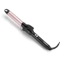 BaByliss 25mm Krultang - Satin Touch Cilinder, 10 Temperatuurinstellingen, Pro Styling Tool met Geïntegreerde Standaard, Zwart & Roze, C325E