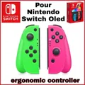 Joy con pack x2 manettes pour Nintendo Switch OLED &#8211; modele rose et vert controller