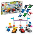 LEGO DUPLO Town F1 Team Race Cars & Drivers Building Toy for Imaginative Play, Formula One Birthday Gift for 2 Plus Year Old Toddlers, Boys & Girls, H