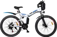 Myatu E-Bike 26-inch e-bike voor vrouwen en mannen, mountainbike elektrische fiets met 36V 10.4AH accu en Shimano 21 versnellingen, 21 versnellingen, 