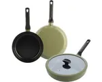 BK Enjoy Aluminium Pannenset 3-delig - Ø24/28cm Koekenpannen - Ø 28cm Hapjespan met deksel – PFAS-vrij – Inductie Koekenpan – Inductie Hapjespan – Ove