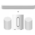 Sonos 5.1 Heimkino Set - mit Beam Gen 2, 2x Era 100 und Sub Mini - Weiu00df