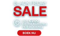 Tot 200,- EXTRA korting per boeking!