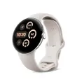 Google Pixel Watch 3 (41 mm) – Gehäuse in Polished Silver – Armband in Porcelain – LTE