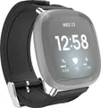 Hama Polsband voor Fitbit Versa 3/4/Sense(2), horlogebandje leer silic., zwart