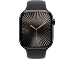 Apple Watch Series 10 - Wifi + 4G - 42mm - Slate Titanium Case met Zwart Sportbandje - M/L