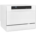 exquisit Tischgeschirrspüler GSP5206-030D, 6.5 l, 6 Maßgedecke, 6 Maßgedecke, 6,5 Liter, Auto-Door-Open, Startzeitvorwahl, LED-Display