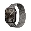 Apple Watch Series 10 GPS + Cellular 46 mm Smartwatch with Slate Titanium Case with Slate Milanese Loop - M/L. Fitness Tracker, ECG App, Always-On Ret