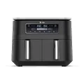 Ninja Foodi Dual Zone Digitale Airfryer, 2 Laden, 7,6L, 6-in-1, Olievrij, Airfryen, Braden, Bakken, Opwarmen, Drogen, Kookt 4-6 Porties, Vaatwasmachin