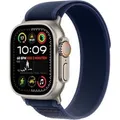 Apple Watch Ultra 2 LTE 49mm Titanium Natur Gehu00e4use mit blauem Trail Armband - S/M