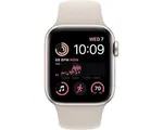 Apple Watch SE 2022 - Smartwatch dames en heren - 40 mm - Sterrenlicht Aluminium