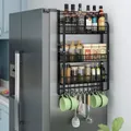 Étagère à épices pour réfrigérateur Réfrigérateur Side Serviette Hanger punch gratuit Réfrigérateur suspendu rack étagère côté range