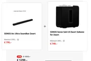 SONOS Arc Ultra + Sub 4.0 Zwart Bundelvoordeel
