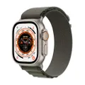 Apple Watch Ultra + Cellular &#8211; 49 mm &#8211; Boîtier Titane avec Boucle Green Alpine &#8211; Taille M (MQFN3NF/A)