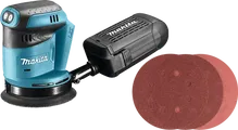 Makita DBO180ZJ (zonder accu) + Bosch Schuurschijf 125 mm K80, K120, K240 (25x)