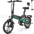 HITWAY elektrische fiets e-bike 16&#8243;, e-bike, 7.5Ah, 250W, max. 25 km/u, City EBike voor dames en heren