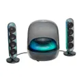 Harman Kardon SoundSticks 5 Bluetooth-Lautsprecher, Schwarz | 3-Wege-Lautsprechersystem, HDMI ARC, Auracast Multi-Speaker-Verbindung, Farbige Lichtsho