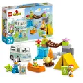 LEGO DUPLO Disney Mickey and Friends Camping Adventure Set with Campervan Car Toy, Canoe and Daisy Duck Figure, Gift for 2 + Years Old Toddlers, Girls