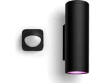 Philips Hue Appear Wandlamp voor Buiten Up en Down (Zwart) - Buitenlamp met Bewegingssensor - Wit en Gekleurd Licht - Incl. 1 Hue Bewegingssensor voor