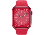 Apple Watch Series 8 - Smartwatch heren en dames - 45mm - Rood Aluminium