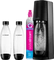 SodaStream TERRA Schwarz + Kunststoffflaschen 1 Liter Doppelpack