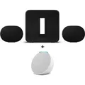 Sonos Stereo Set- mit 2x Era 300 + Sub 4 - Schwarz + Amazon Echo Pop (+GRATIS Hombli Lichterkette)