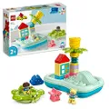 LEGO DUPLO Parco Acquatico, Giochi da Bagnetto per Bambini e Bambine dai 2 Anni in su con Isola Galleggiante, Tartaruga e Stella Marina, Facile da Pul