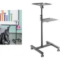 Systafexu00ae Beamertisch Hu00f6henverstellbarer Beamerwagen mit Ablagen u2013 fu00fcr Beamer Projektor