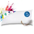 wometo Verenkussen, 100% veren, 40 x 80 - 600 g, Oeko-Tex, bankkussen, vulkussen, overtrek, katoen, wit/binnenkussen/kussenvulling/hoofdkussen