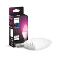 Philips Hue Wit en kleur-ambiance, E14 vlam slimme led-lamp, Bluetooth compatibel, werkt met Alexa, Google Assistant en Apple Homekit.