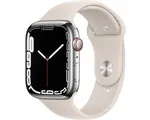 Apple Watch Series 7 - 45 mm - 4G - GPS - Stainless Steel Case - Zilver
