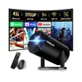 Mini Beamer Unterstützt 4K 1080P 2026 Neuer Tragbarer Projektor mit 5G WiFi 6 und BT 5.4, Beamer Klein Projektor mit Automatische Trapezialkorrektur 1