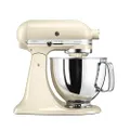 KitchenAid Keukenmachine - Artisan - Keukenrobot met 3 accessoires en kom van 4,8 L uit roestvrij staal - Kantelbare kop - 300 W - Amandelwit