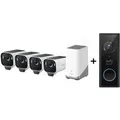 eufyCam S3 Pro Starter-Set 4+1 - 4-pack-Cameraset met HomeBase 3 + Video Doorbell 2K