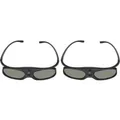 TPFNet 3D-Brille Aktive Shutterbrille kompatibel mit DLP 3D Beamer, wiederaufladbare 3D Brille, DLP Link - Schwarz - 2 Stück