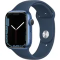 Apple Watch Series 7 GPS &#8211; 45mm &#8211; Boîtier Blue Aluminium &#8211; Bracelet Abyss Blue Sport