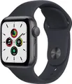 2021 Apple Watch SE (GPS) • 40‐mm kast van spacegrijs aluminium • Inktblauw sportbandje - Standaardmaat