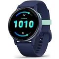 Garmin Smartwatch Vivoactive 5 42 mm Metallic Blauw met Marineblauwe Band