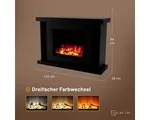HomeByNicole Luxe Staande Elektrische Sfeerhaard “Aurora Flame Black Edition” – Vrijstaande Design Haard met Verwarming (750/1500W), 3D LED-vlameffect