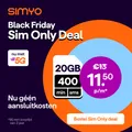 Sim Only: 20GB data + Geen aansluitkosten twv €15