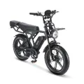 OUXI H9 E-Bike 20 Zoll Fatbike Elektrofahrrad Pedelec, 250W Motor 60Nm, 48V 15Ah Akku 60km, Hydraulische Scheibenbremsen, Vollfederung, Gepäckträger v