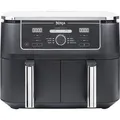 NINJA Heiu00dfluftfritteuse Foodi AF400EU Dual Zone Airfryer, 2470 W, mit 6 Programmen, 9,5 L fu00fcr bis 8 Personen