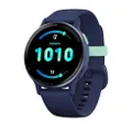 Garmin Vivoactive 5 Music, Smartwatch, Sporthorloge, AMOLED-Scherm, 11 dagen batterij, Sportapps 30+, Meditatie, Garmin Pay, Slaapcoaching, Blue/Blue 